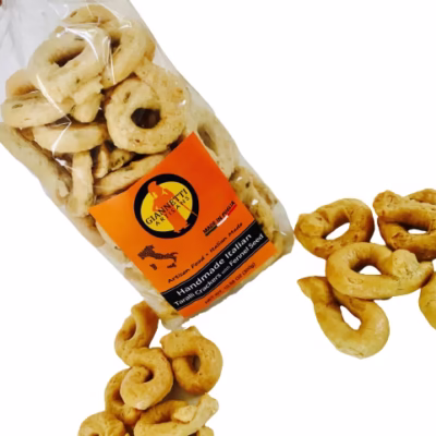 Transparent bag of Giannetti Artisans Imported Handmade Fennel Taralli