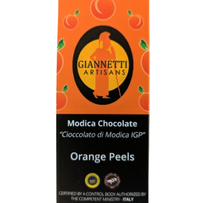 3.52 oz package of Giannetti Artisans Modica Orange Chocolate Bar